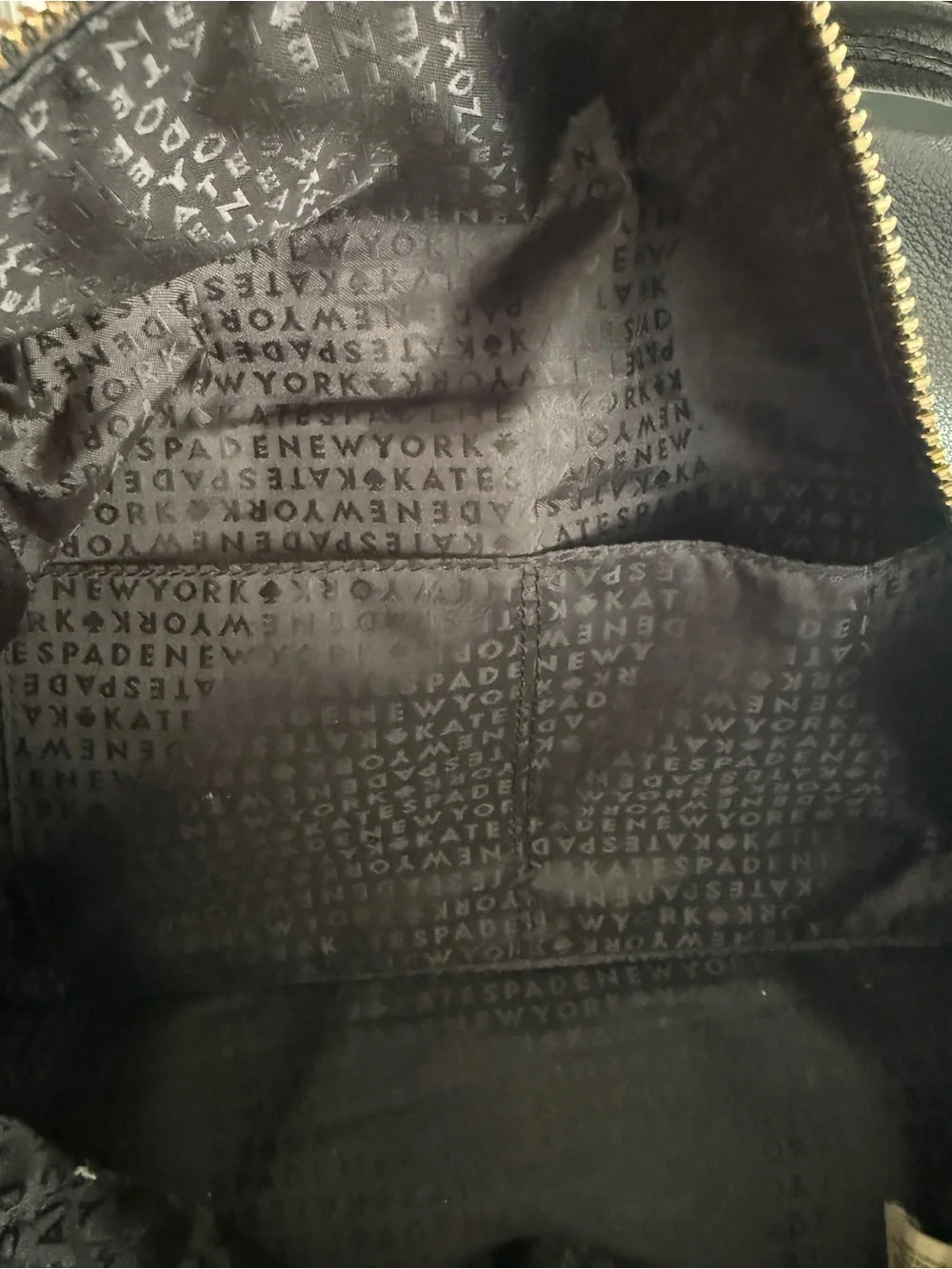 kate spade Black Leather Zip-Front Top Handle Satchel